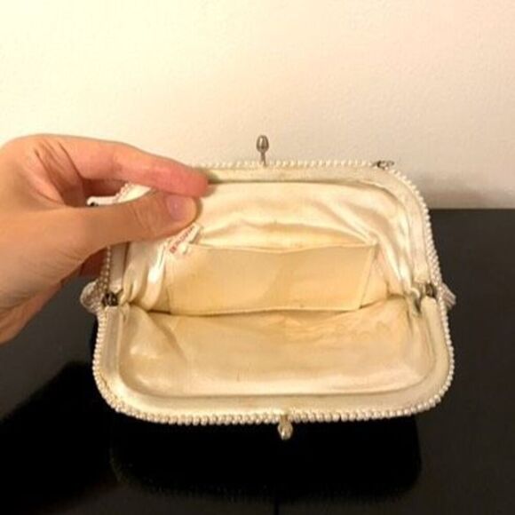 Vintage‎ Beaded Pearl Kisslock Purse - Picture 4 of 4
